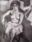 Jules Pascin Younger woman of Blue eye painting